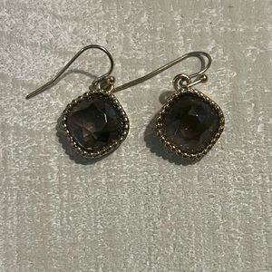 Gray jeweled earrings